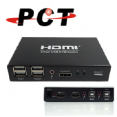【PCT】2 埠 HDMI 多電腦切換器(含麥克風輸入)(HUC214)